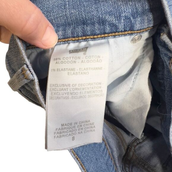 Levi's San Francisco high rise  Denim Shorts Red Tab Size 8 - Picture 13 of 16